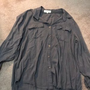 Olive green button up shirt